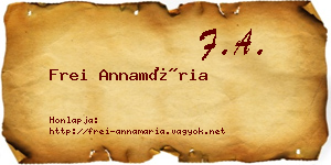 Frei Annamária névjegykártya