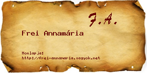 Frei Annamária névjegykártya
